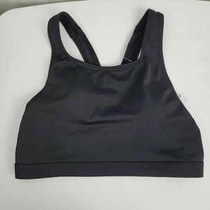Syrokan Womens SP044 Black Wireless Padded Pullover Sports Bra Size Large
